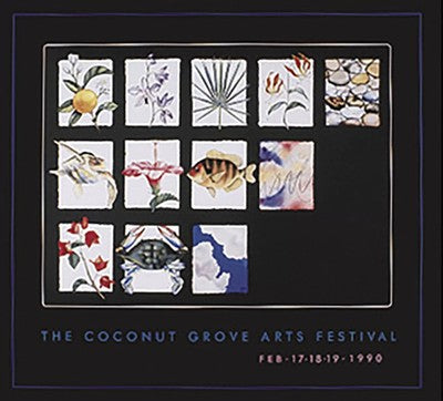 Coconut Grove Arts Festival 1990 Official Poster - CGAF - New Original