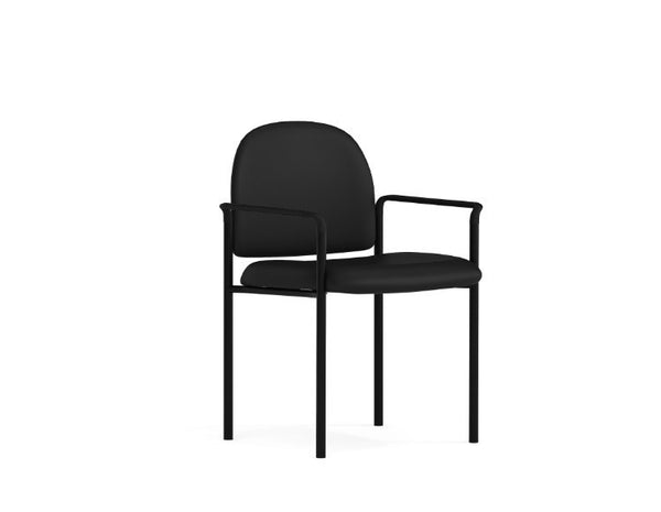 Flash Furniture Black Vinyl Stack Chair BT-516-1-VINYL-GG
