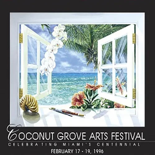 Coconut Grove Arts Festival 1996 Official Poster - CGAF - New Original