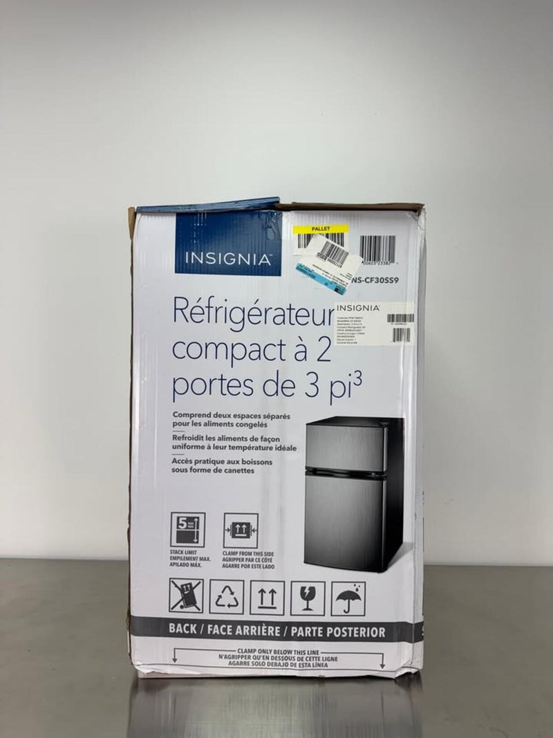 Insignia - 3.0 Cu. Ft. Fridge - Stainless Steel