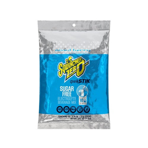 Sqwincher Qwik Stik - Mixed Berry - 10 oz Yield ZERO Sugar Powder Mix
