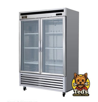KOOL-IT SIGNATURE KBSR-2G, BOTTOM MOUNT 54" TWO GLASS DOOR REACH IN REFRIGERATOR