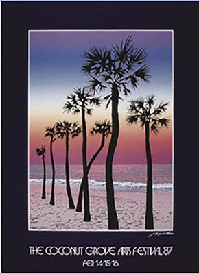 Coconut Grove Arts Festival 1987 Official Poster - CGAF - New Original