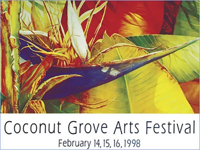 Coconut Grove Arts Festival 1998 Official Poster - CGAF - New Original