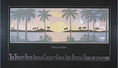 Coconut Grove Arts Festival 1988 Official Poster - CGAF - New Original