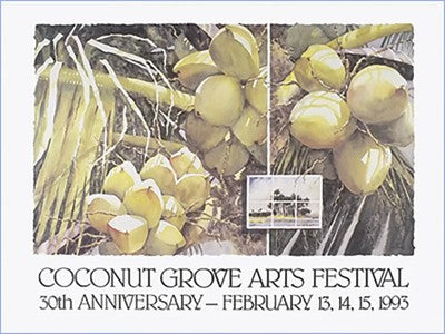 Coconut Grove Arts Festival 1993 Official Poster - CGAF - New Original