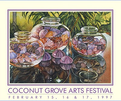 Coconut Grove Arts Festival 1997 Official Poster - CGAF - New Original