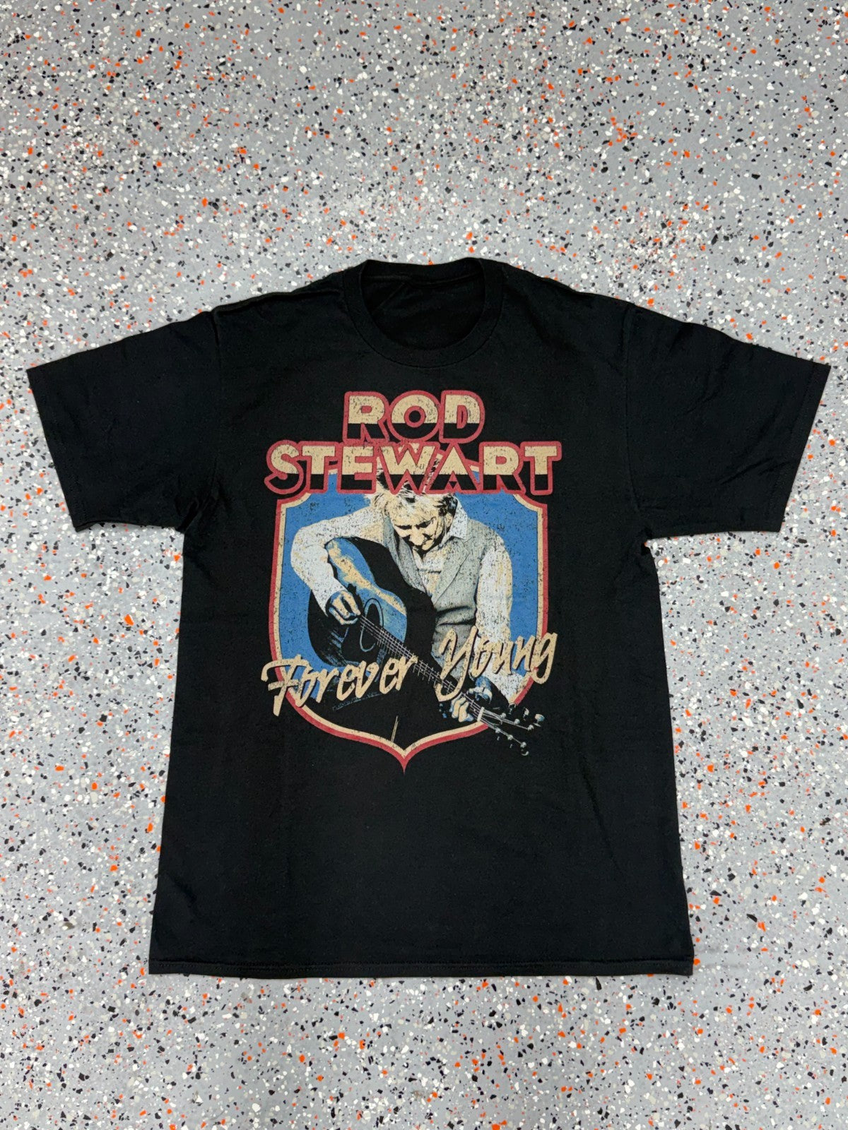 Rod Stewart Forever Young Black T-Shirt - M