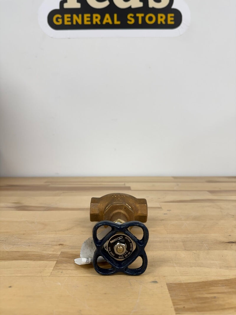 3/4" Nibco Bronze Integral Globe Valve NL2K008 Threaded