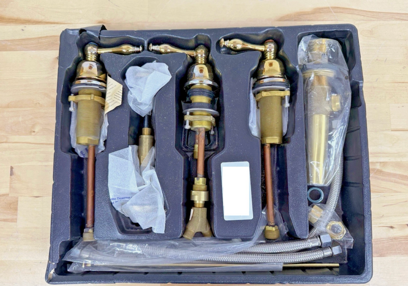 Danze D326455PBV Sheriden Two Handle Vertical Spray Bidet Faucets Polished Brass