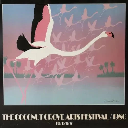 Coconut Grove Arts Festival 1986 Official Poster - CGAF - New Original