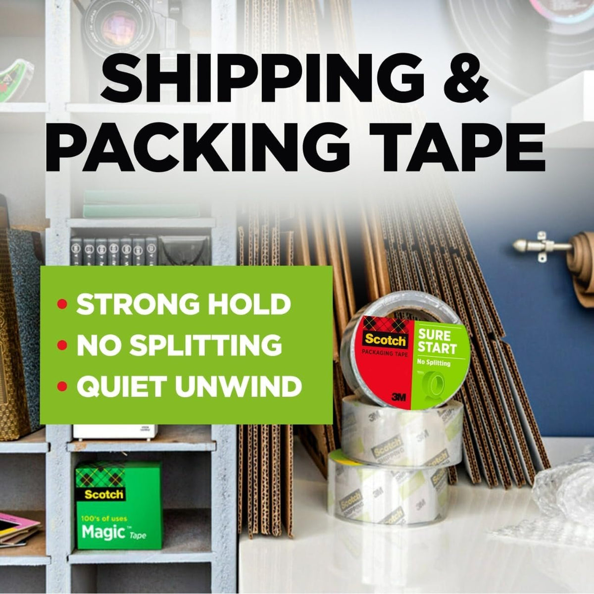 Sure Start Packaging Tape 1.88" x 900" 6-Pack DP-1000RF6