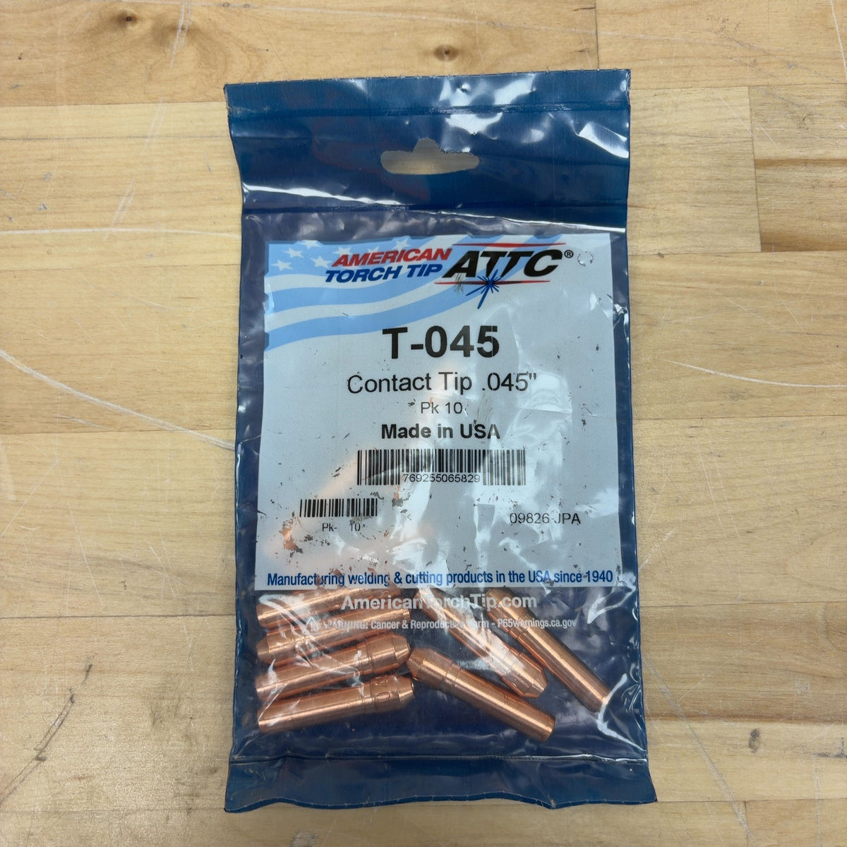 Contact Tip 0.045" Slip-On Copper PK10 - T-045
