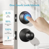 Euerte WrightMaster 3 in 1 Smart Lock Deadbolt Fingerprint ZR-DF01T-BK