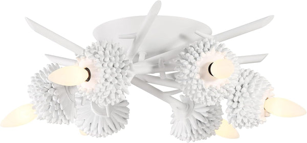 Minka Lavery 5904-655 North Fork 6 Light 19"W Flush Mount Ceiling - White