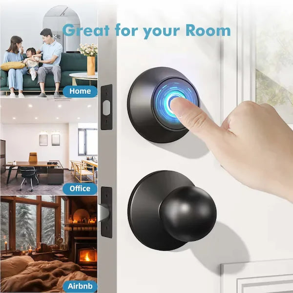 Euerte WrightMaster 3 in 1 Smart Lock Deadbolt Fingerprint ZR-DF01T-BK