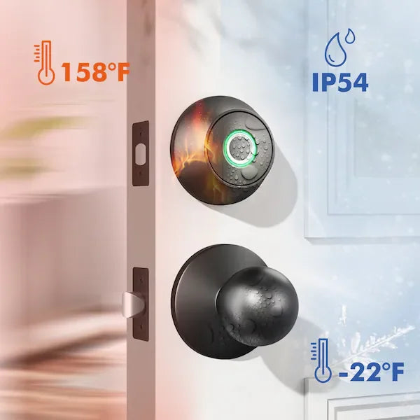 Euerte WrightMaster 3 in 1 Smart Lock Deadbolt Fingerprint ZR-DF01T-BK