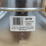 Galvanized 6" Round Transition DGT36