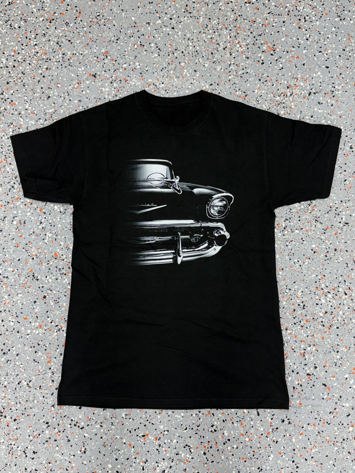 1957 Chevy Bel Air Front Half View Silhouette T-Shirt - M