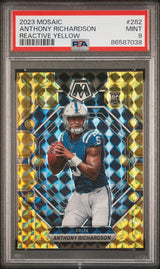 2023 Panini Mosaic #282 Anthony Richardson Reactive Yellow PSA 9