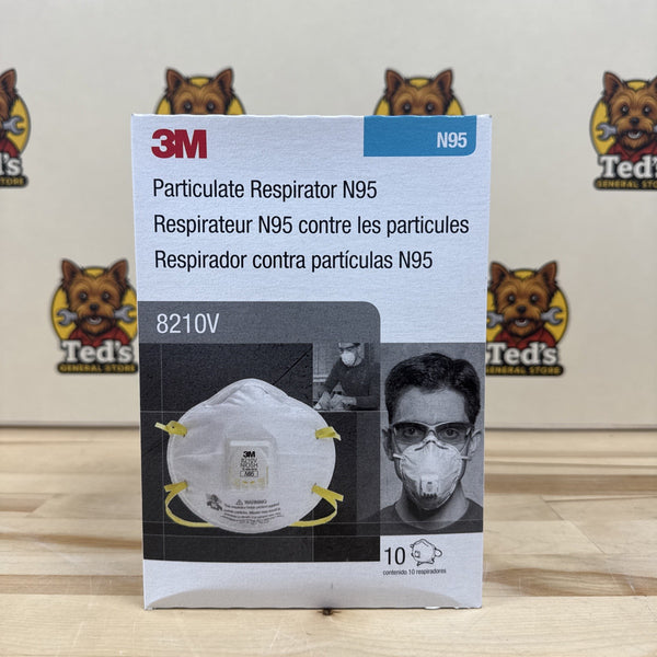 3M 8210V N95 Particulate Respirator With Exhalation Valve 10/BX (Use By: 04/2025