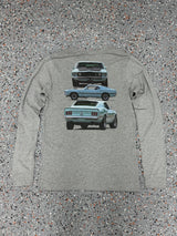 1969 Mustang Mach 1 Fastback Classic Cars Short-Sleeve , Grey – Medium