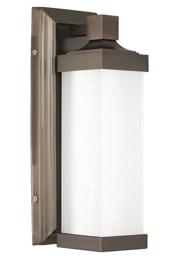 Minka Lavery 5501-281-L Bronze 13"H Integrated Led Wall Sconce With Glass Shade
