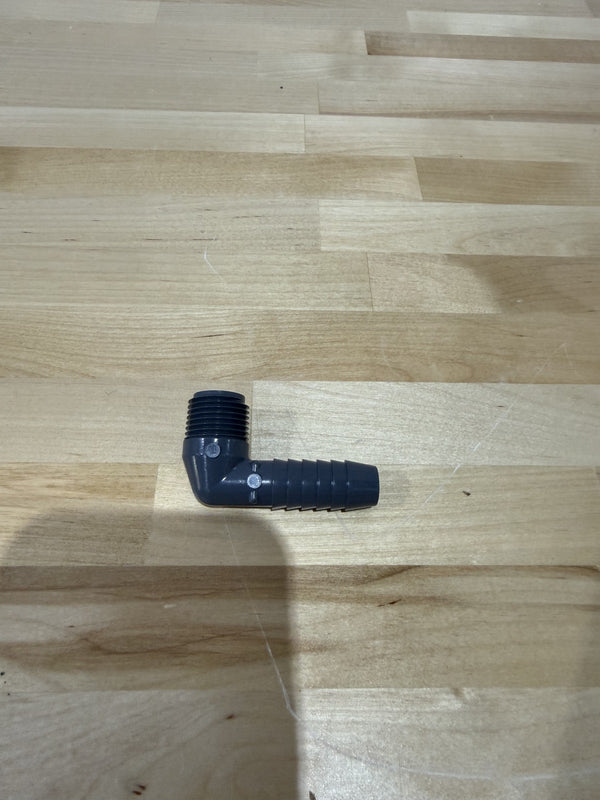 Spears 1413 Series PVC Tube Fitting, 90 Degree Elbow, Schedule 40, Gray, 1/2" Ba