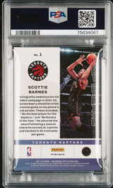 2021-22 Panini Contenders Optic #1 Scottie Barnes Hoop Dreams PSA 9