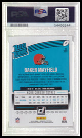 2018 Donruss #303 Baker Mayfield Press Proof Green PSA 9
