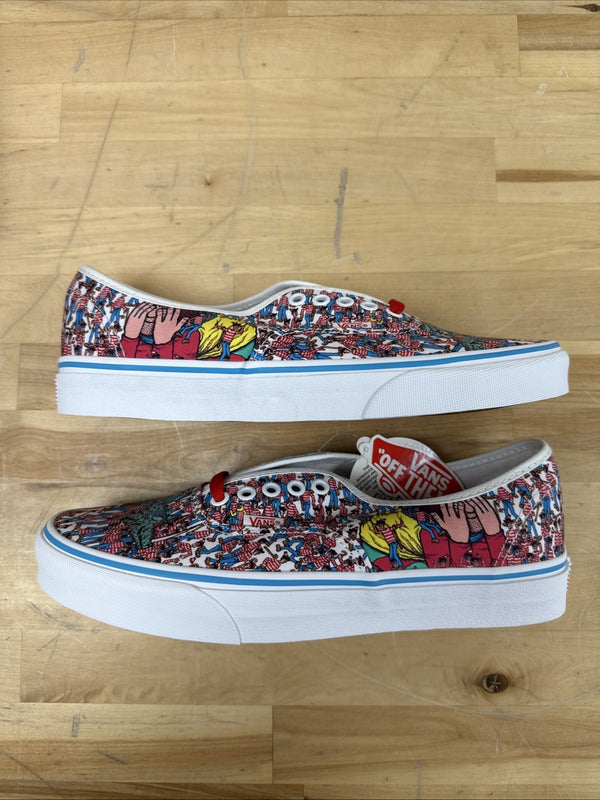 Vans X Where's Waldo Classic Slip-On Shoes Find Steve Beach Mens Size 9.5