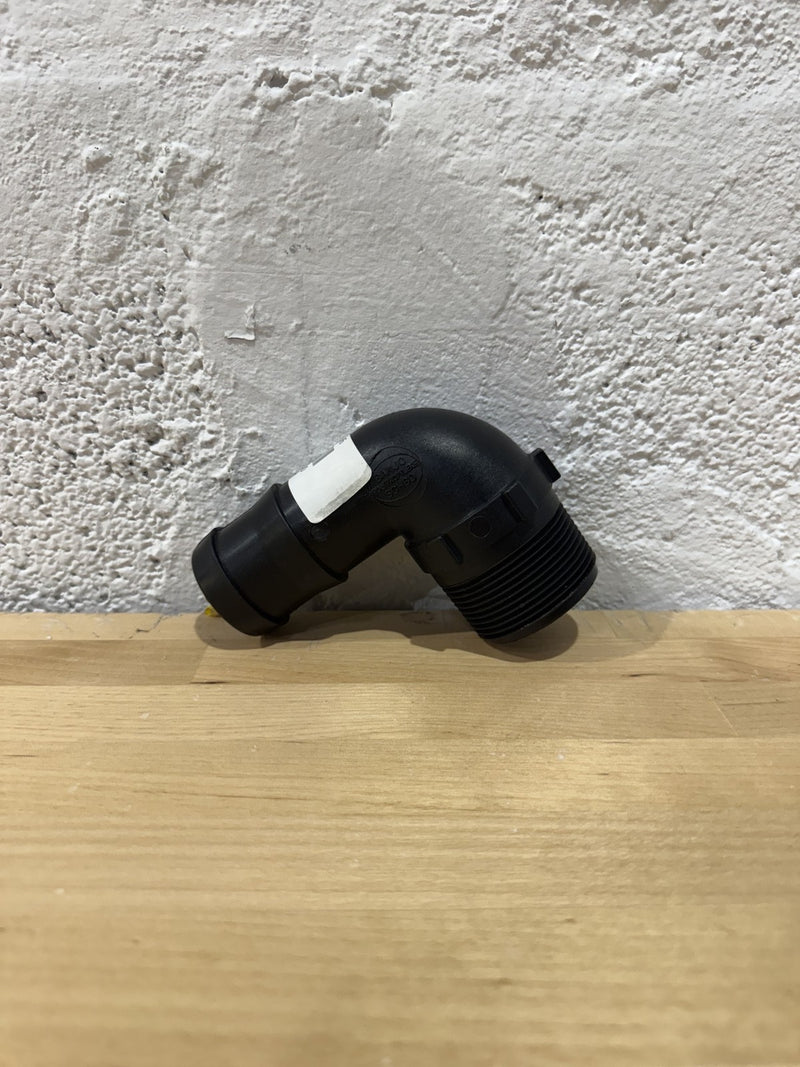 Banjo HB150-90 Polypropylene Hose Fitting, 90 Degree Elbow, 1-1/2" NPT Male x 1-