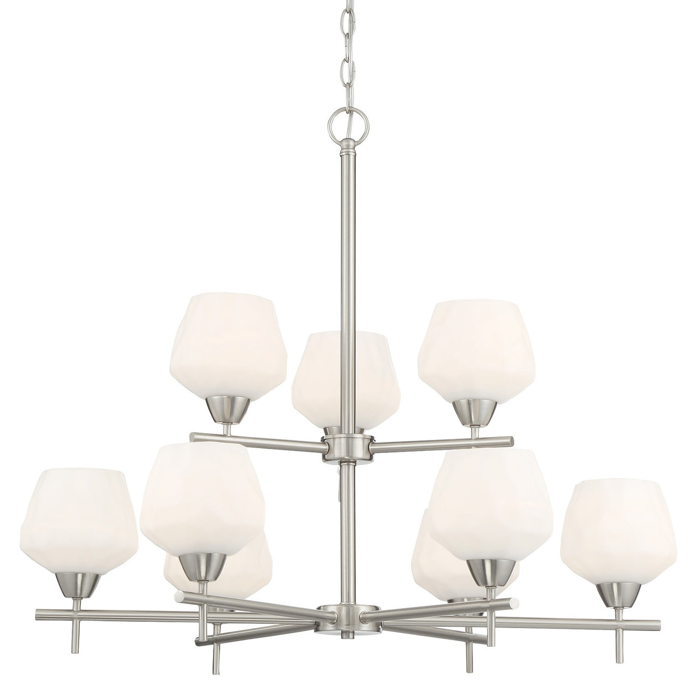 Minka Lavery 2179-84 Camrin 9 Light 31"W Vantage Chandelier - Nickel