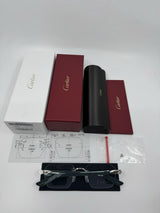 NEW! Cartier Silver/Green CT0623O-003 Glasses (Transparent Lens)