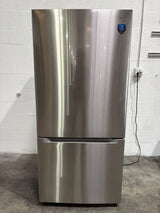 MIDEA Bottom-Freezer Refrigerator: Stainless Steel, 18.7 cu ft