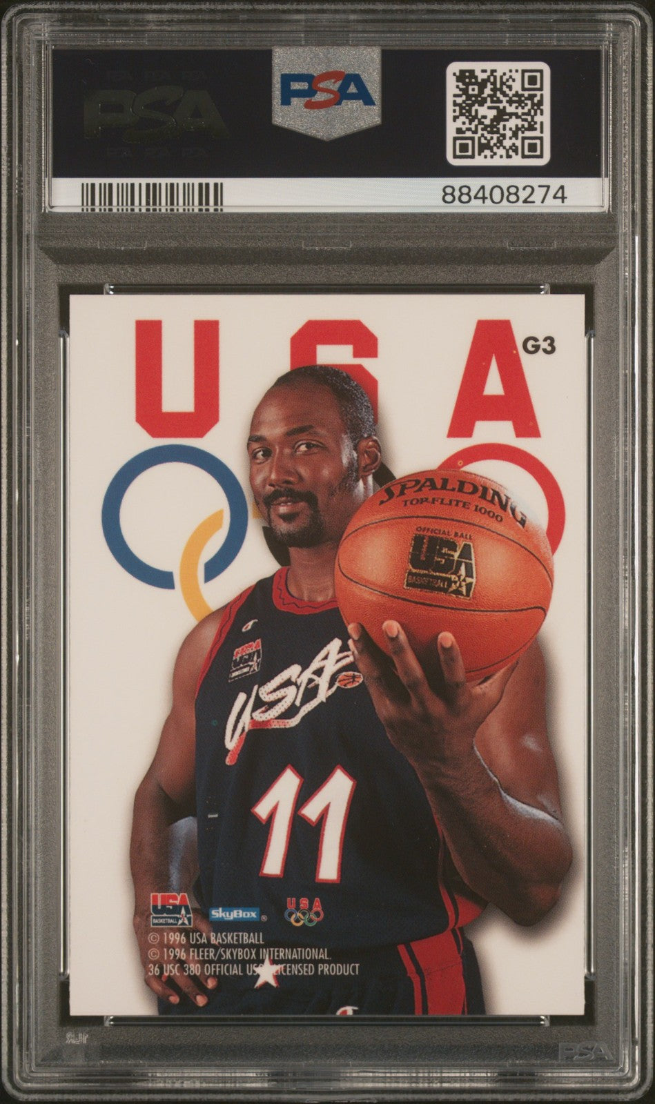 1996 SkyBox USA #G3 Karl Malone Gold Sparkle PSA 10