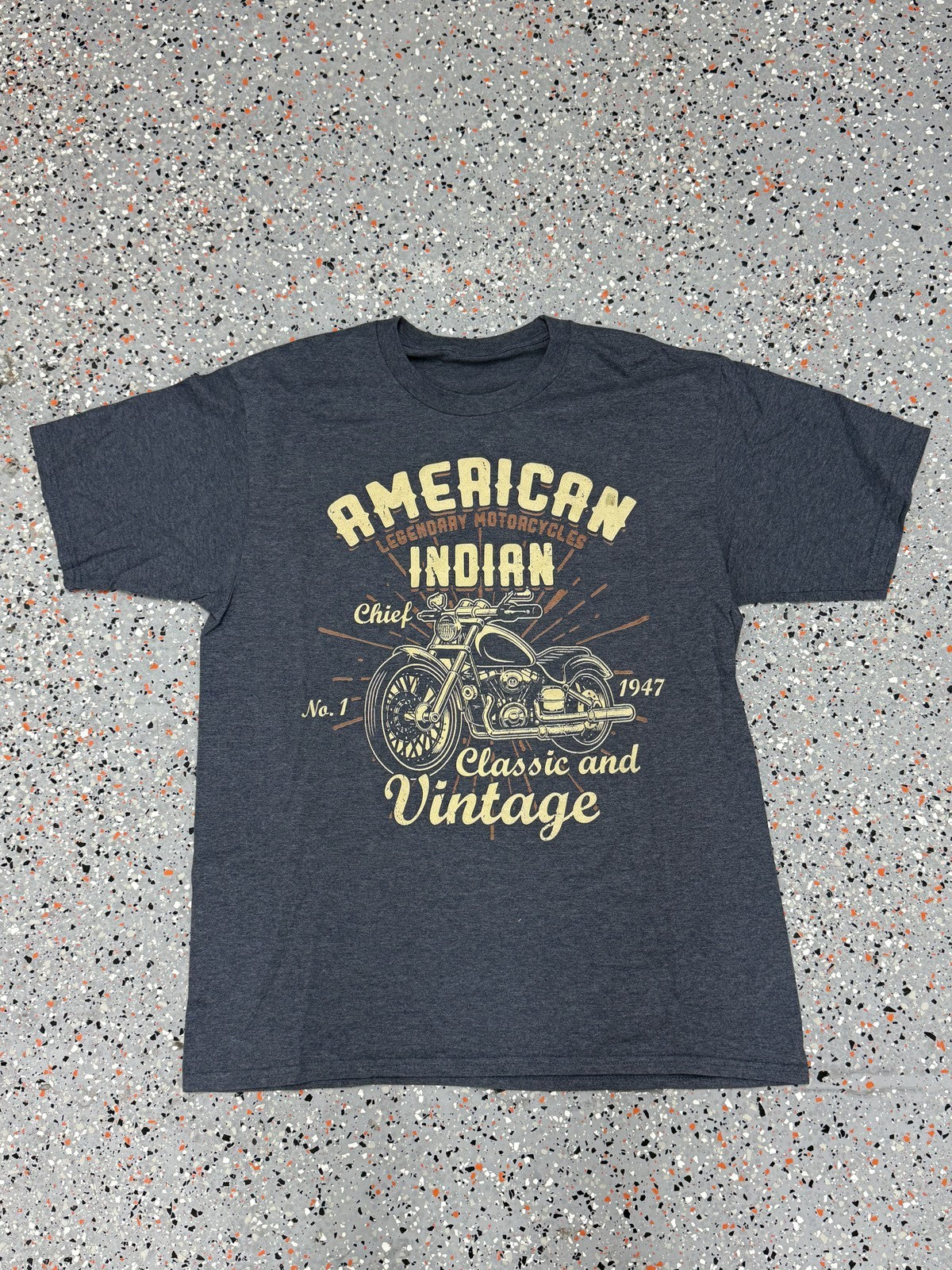 American Indian Vintage Motorcycle T-shirt - M