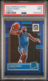 2022-23 Donruss Optic #248 Jaden Hardy Purple PSA 9