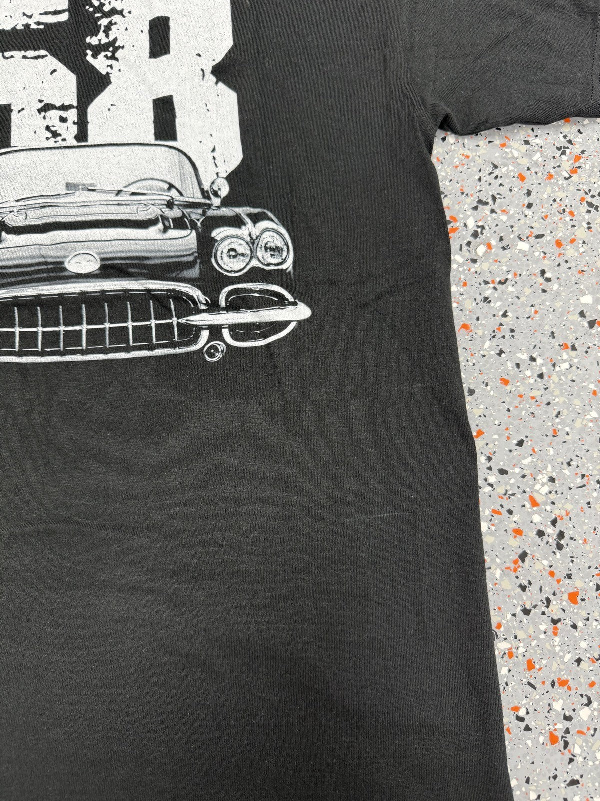 1958 Chevy Corvette Front Grill View With Year T-Shirt - M