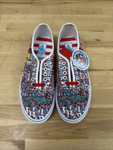 Vans X Where's Waldo Classic Slip-On Shoes Find Steve Beach Mens Size 9.5