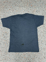 Cadillac White Text Distressed Graphic T-Shirt - L