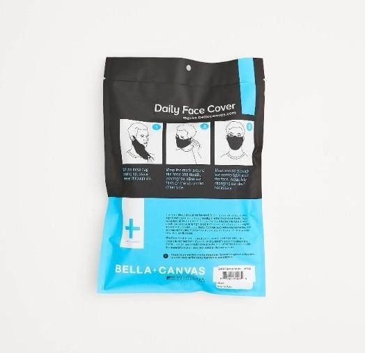 Bella + Canvas, Canvas Cloth Face Coverings, Face Mask, Black, Pack Of 10