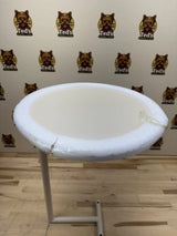 Castellum Side Table in Light Sand & Travertine New with Box