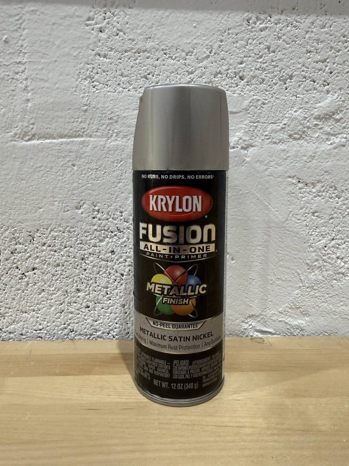 Krylon Fusion All-In-One Spray paint Indoor/Outdoor Use Metallic Satin Nickel