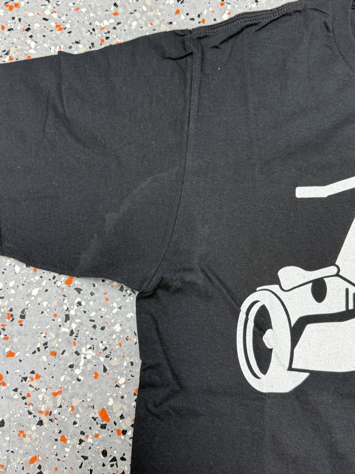 Chopper Motorcycle Black and White - T-Shirt - M