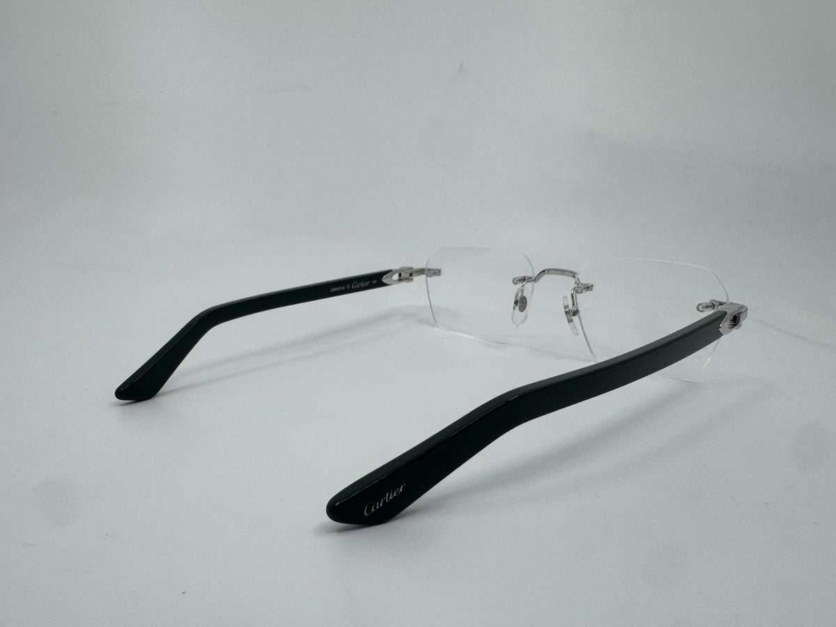 NEW! Cartier Silver/Green CT0623O-003 Glasses (Transparent Lens)