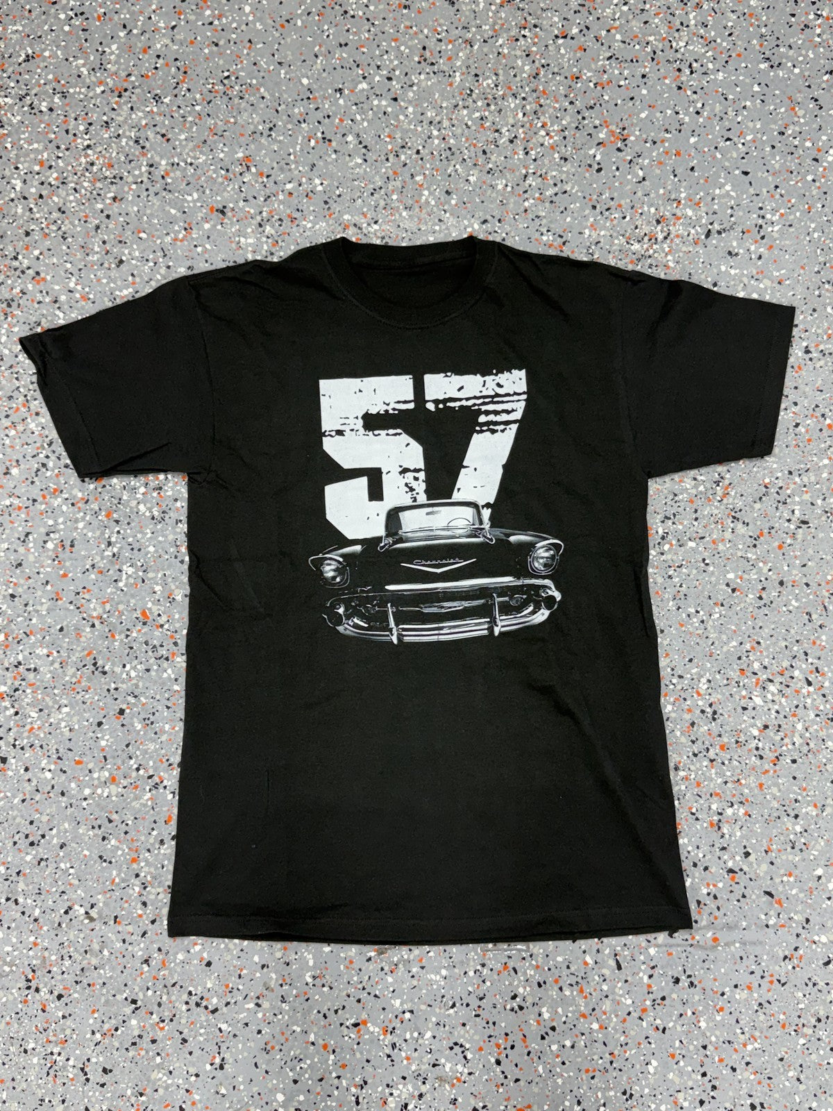 1957 Chevy Bel Air Front View With Year T-Shirt - M