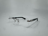 NEW! Cartier Silver/Green CT0623O-003 Glasses (Transparent Lens)