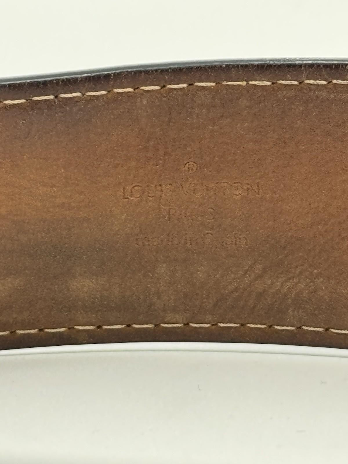 Logo Ceinture Jeans  90/36 Belt Leather Black Silver M6812 36ED272