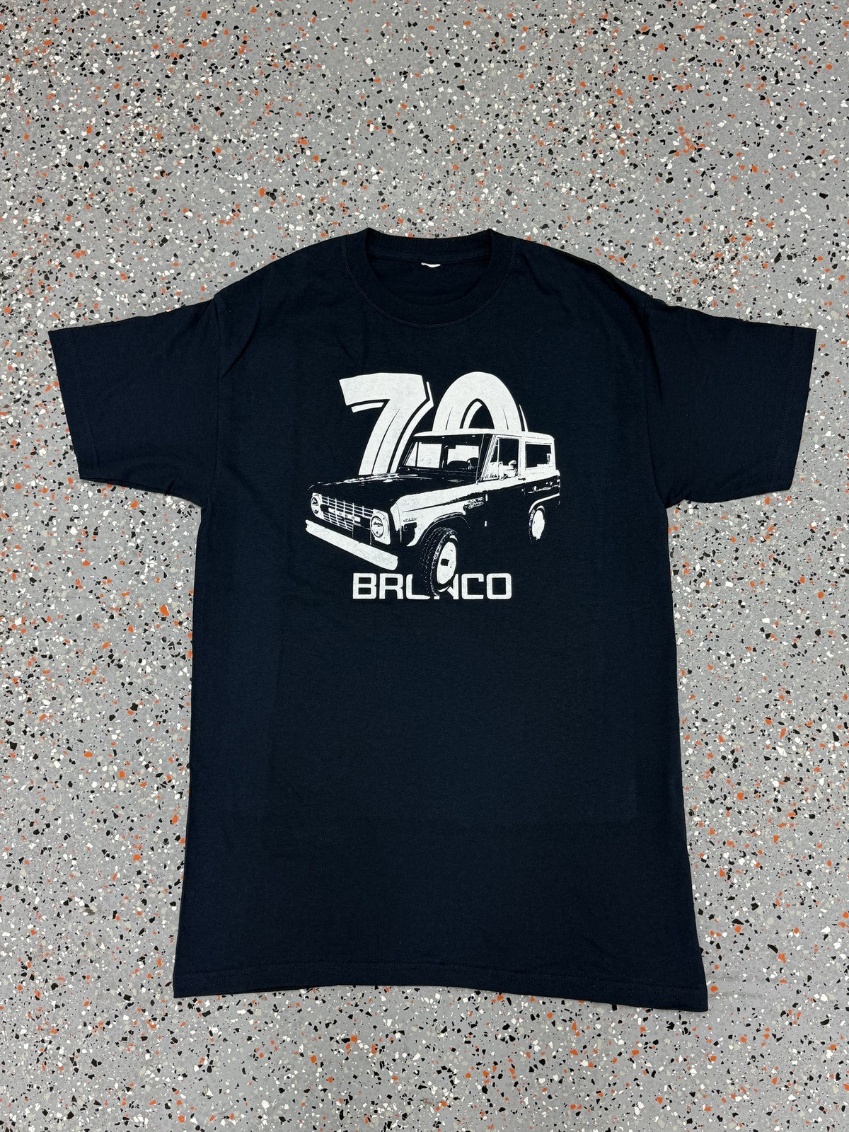 Ford Bronco 1970 Classic Mens Navy Black T-Shirt - M